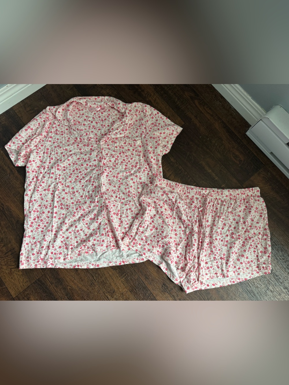 La Vie En Rose Pink Floral Pajamas Set